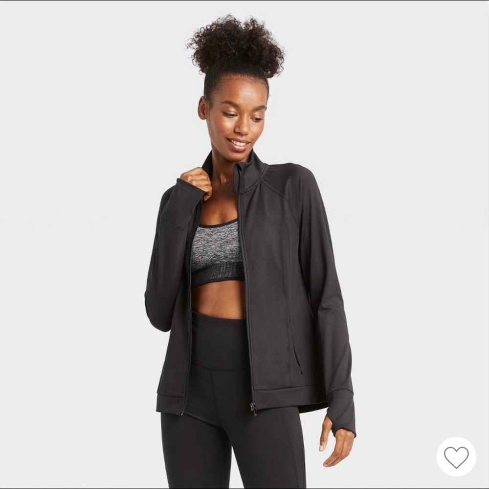 Women's Zip-Front Jacket - All in Motion™ Black  and Blue, New and Never Worn 9 - Picture 7 of 10